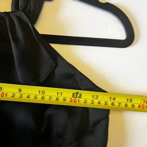 Black Halter Neck Ruffle Dress - Picture 8 of 9